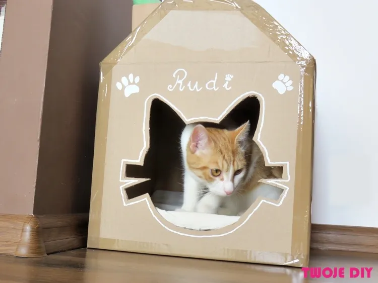 kartonowy domek dla kota inspiracje