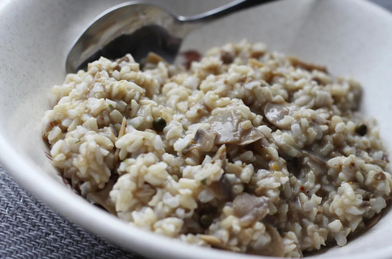 risotto z rydzami i parmezanem