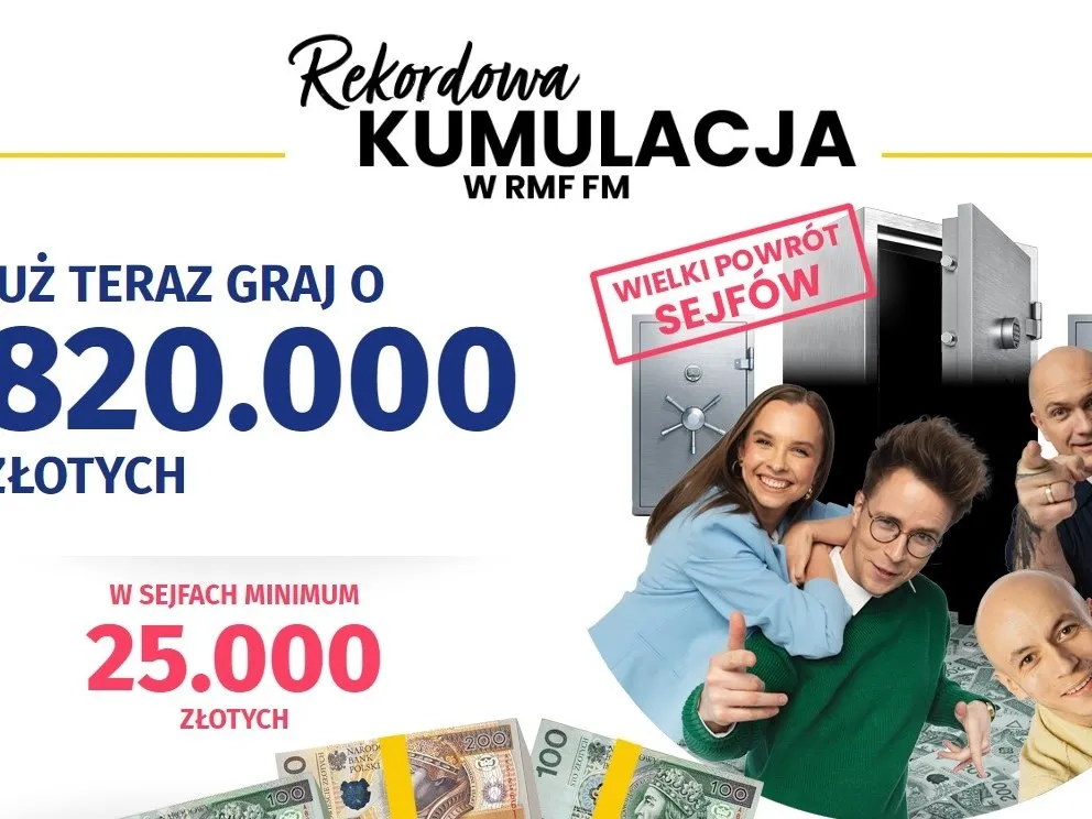 harmonogram losowań RMF FM wielka kumulacja
