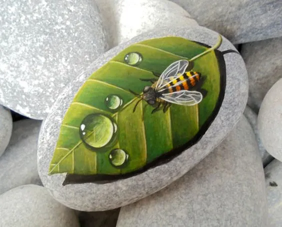 Przykłady pomalowanych kamieni