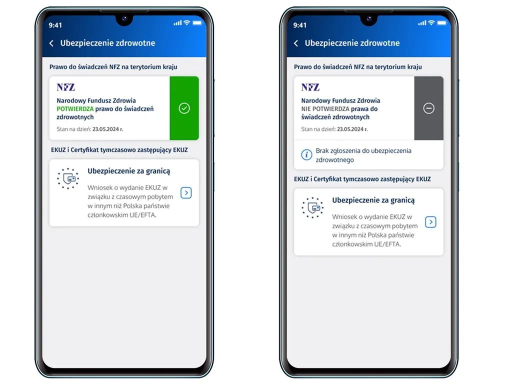 aplikacja mojeIKP status ubezpieczenia zdrowotnego