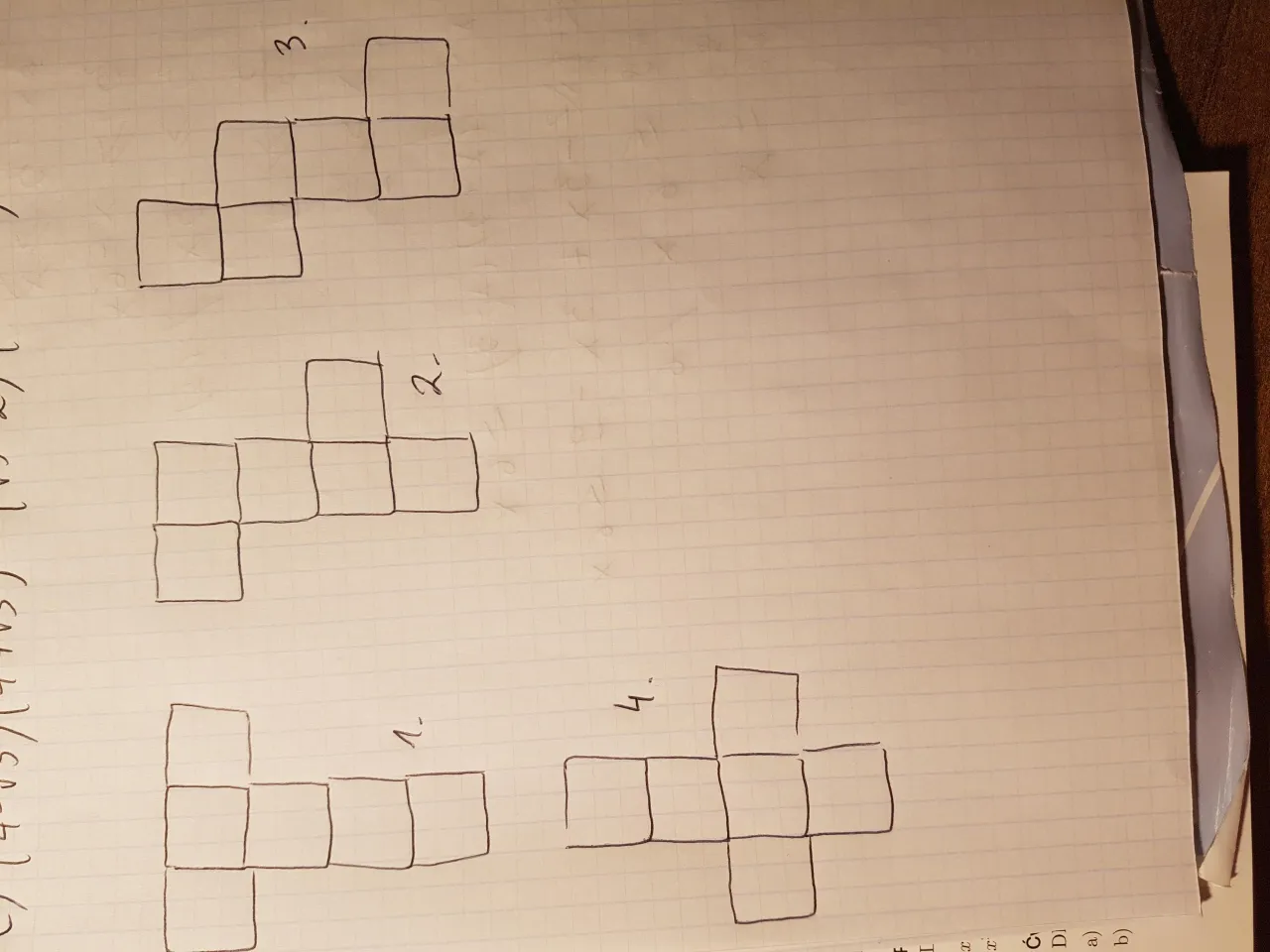 r&oacute;żne siatki sześcianu