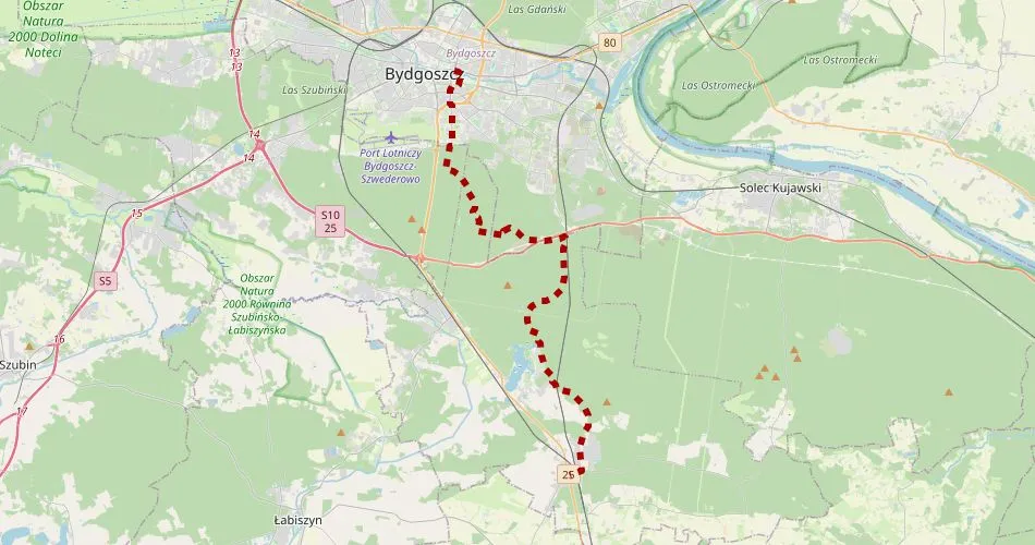 Puszcza Bydgoska szlaki rowerowe