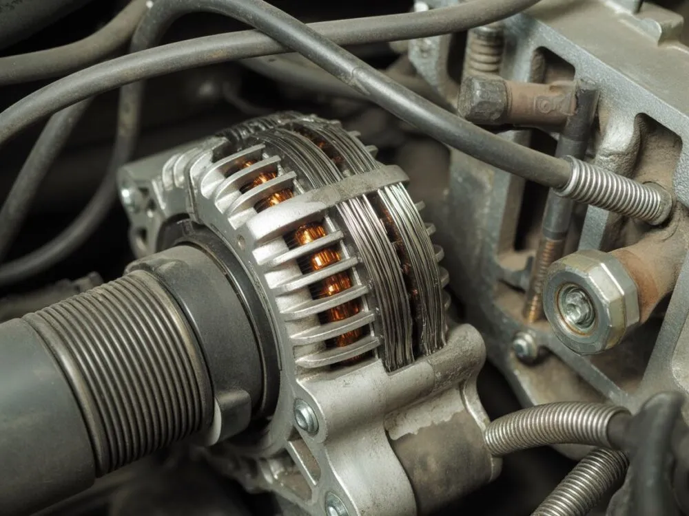 zużyte szczotki alternatora objawy kontrolka ładowania