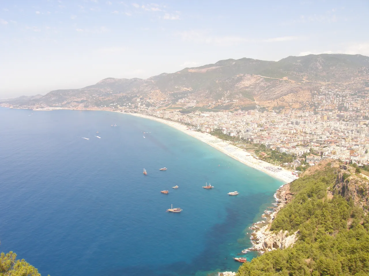 Plaża Kleopatry w Alanyi panorama