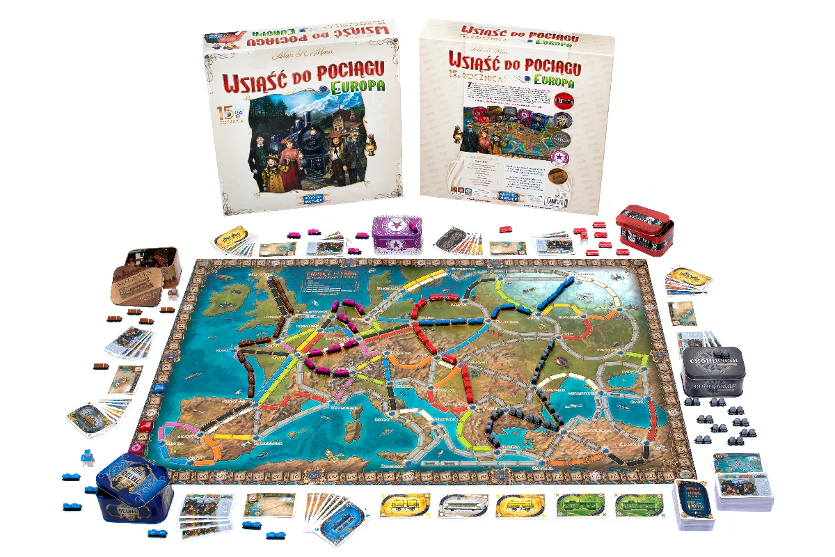 Wsiąść do Pociągu Europa zawartość pudełka