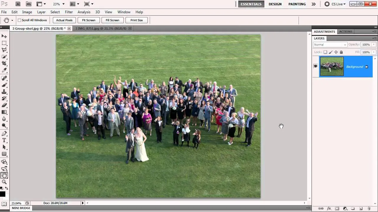 Photoshop por&oacute;wnanie skalowanie zwykłe vs content aware scale