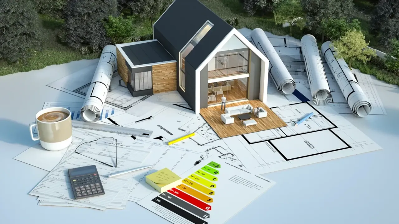 Projekt domu z planami, kalkulatorem i etykietą energetyczną. Planujesz termomodernizację? Sprawdź dostępne dofinansowanie!