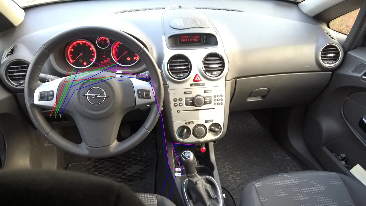 Opel Corsa D demontaż deski rozdzielczej