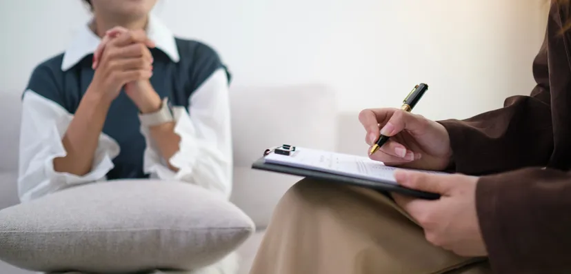 Wizyta u lekarza psychiatra pacjent