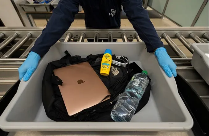 nowoczesny skaner bagażu lotnisko