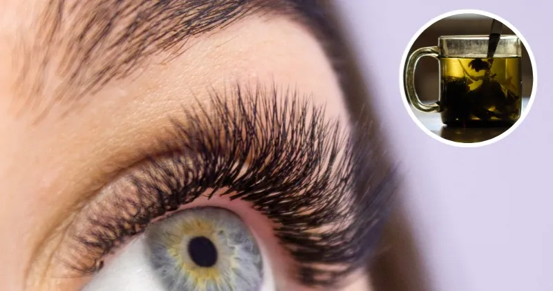 domowe sposoby na długie rzęsy olejek rycynowy zielona herbata