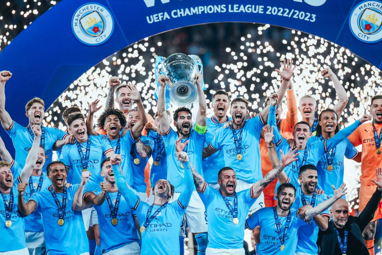 Manchester City Liga Mistrz&oacute;w 2023 celebracja puchar