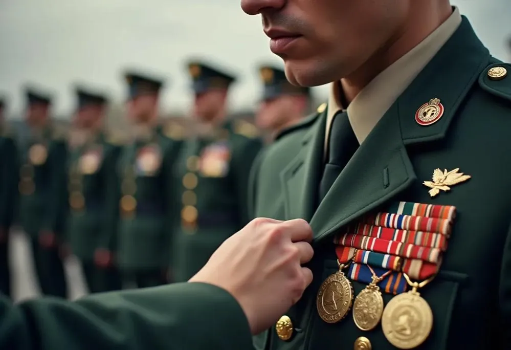 Spos&oacute;b noszenia Medalu za Długoletnią Służbę na mundurze