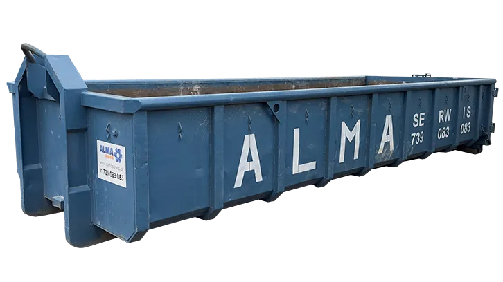 kontener na papę i odpady budowlane