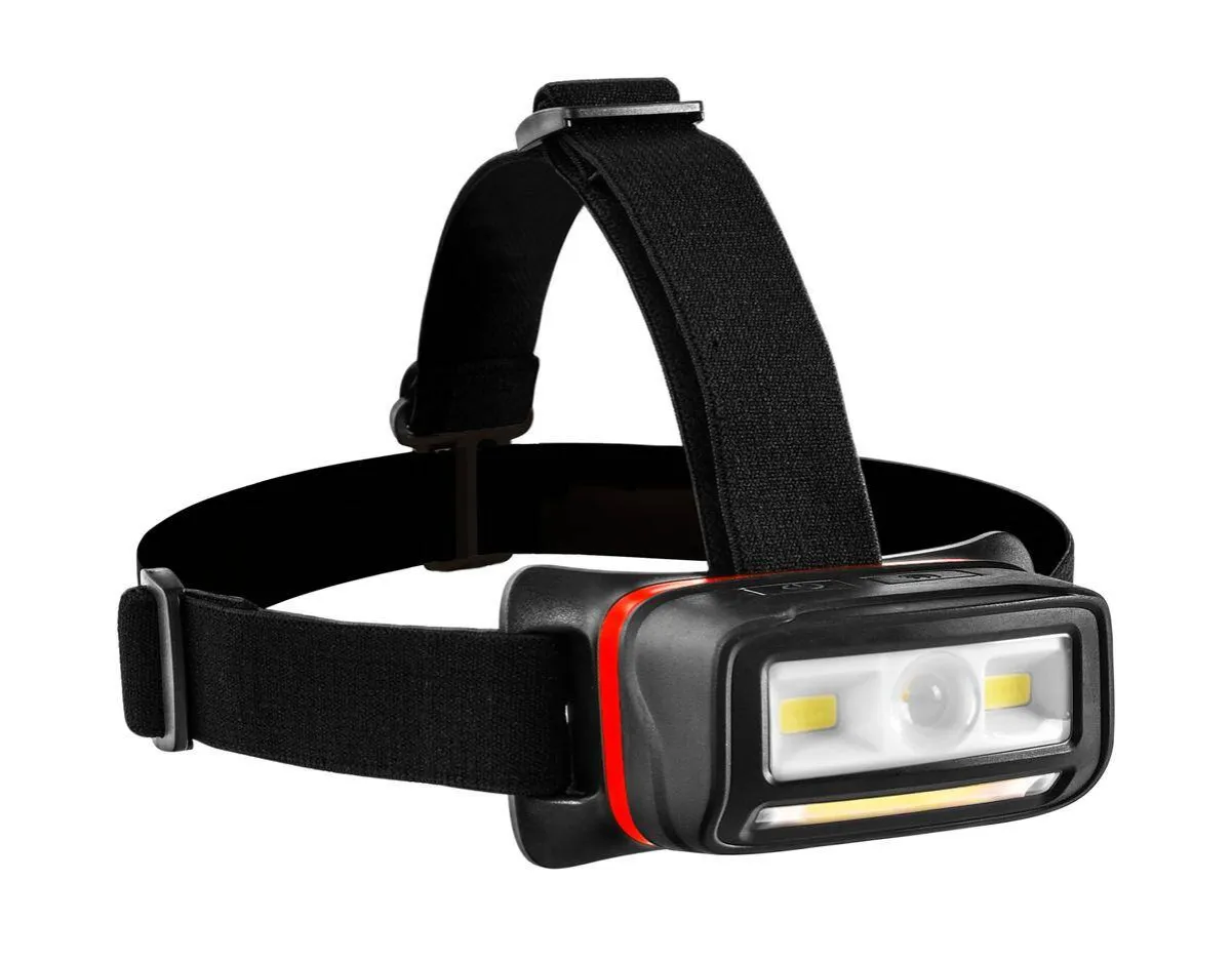 latarka czołowa warsztatowa z magnesem i czujnikiem ruchu