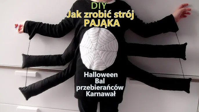 materiały na str&oacute;j pająka DIY, rajstopy, druciki kreatywne, ruchome oczy
