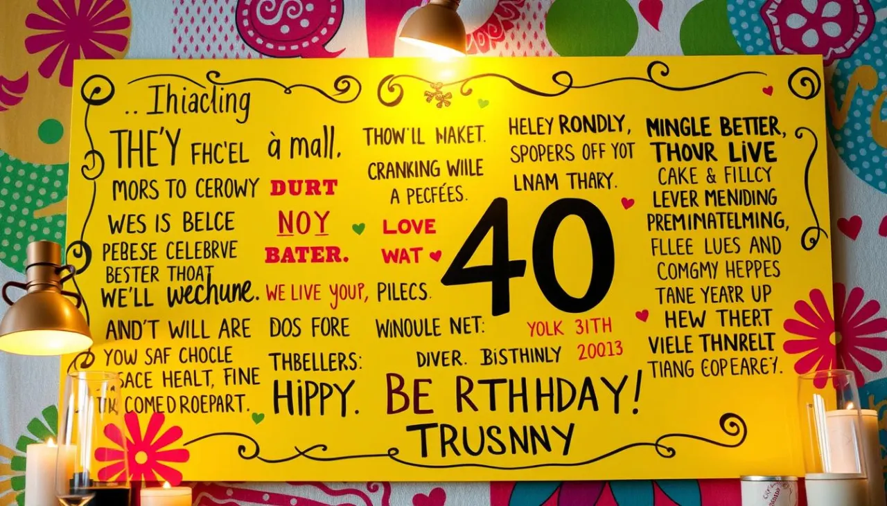 Zdjęcie Śmieszne życzenia na 40. urodziny: Gotowe teksty dla każdego