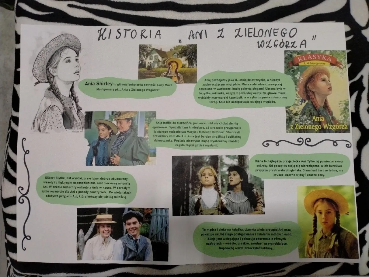 Zdjęcie Kreatywny lapbook &quot;Ania z Zielonego Wzgórza&quot; - projekt dla dzieci