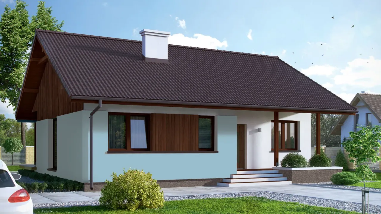 Zdjęcie Brązowa dachówka - jakie kolory elewacji stworzą harmonijny wygląd?