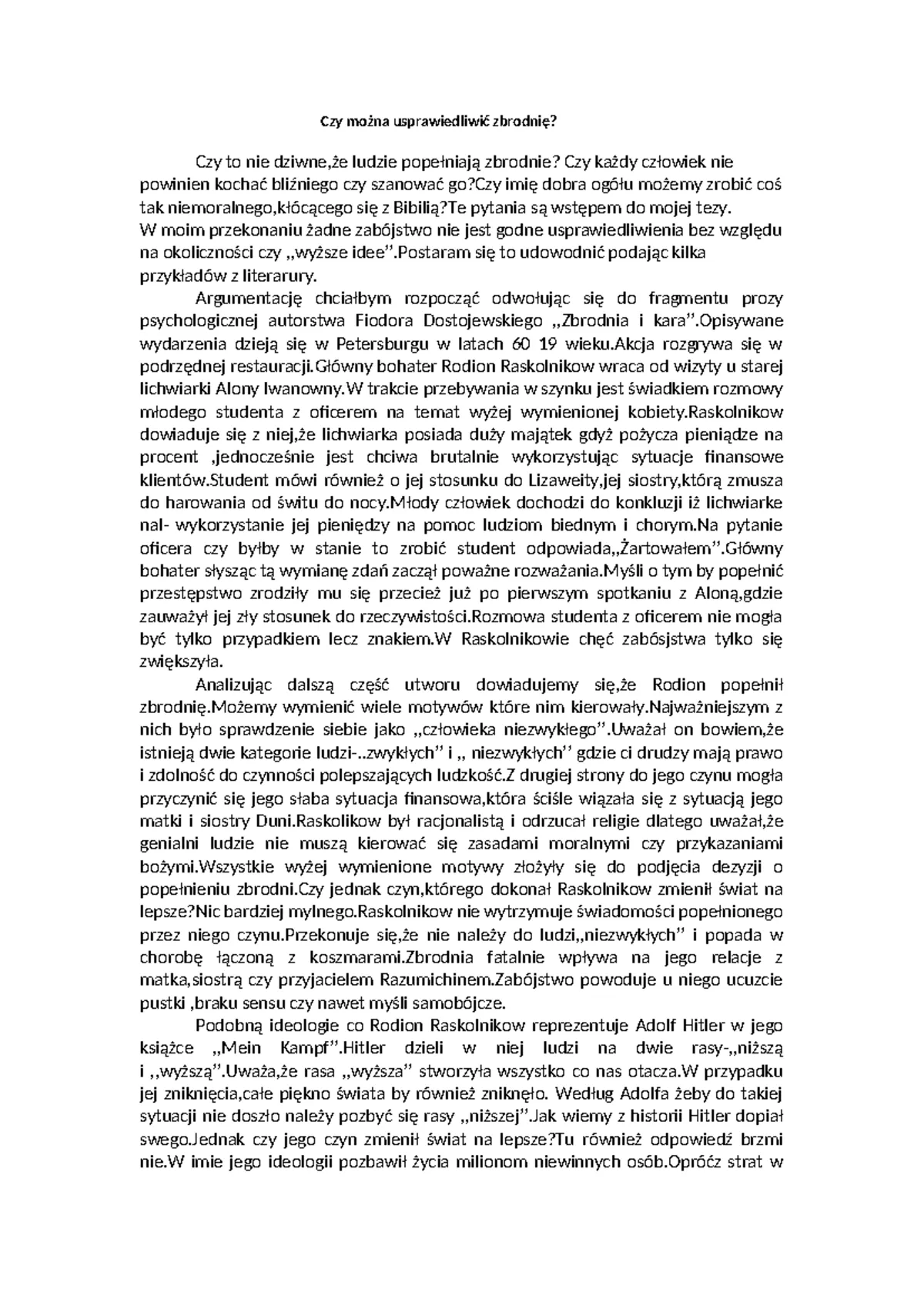 Zdjęcie Czy zbrodnię można usprawiedliwić? Etyka i moralność w rozprawce