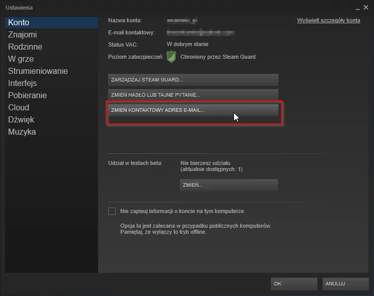 Zdjęcie Jak zmienić email na Steam: Prosty poradnik krok po kroku