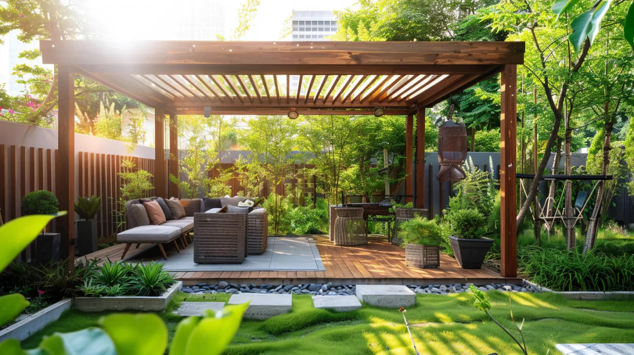 Zdjęcie Nowoczesna pergola drewniana – Czy warto postawić na drewnianą pergolę?