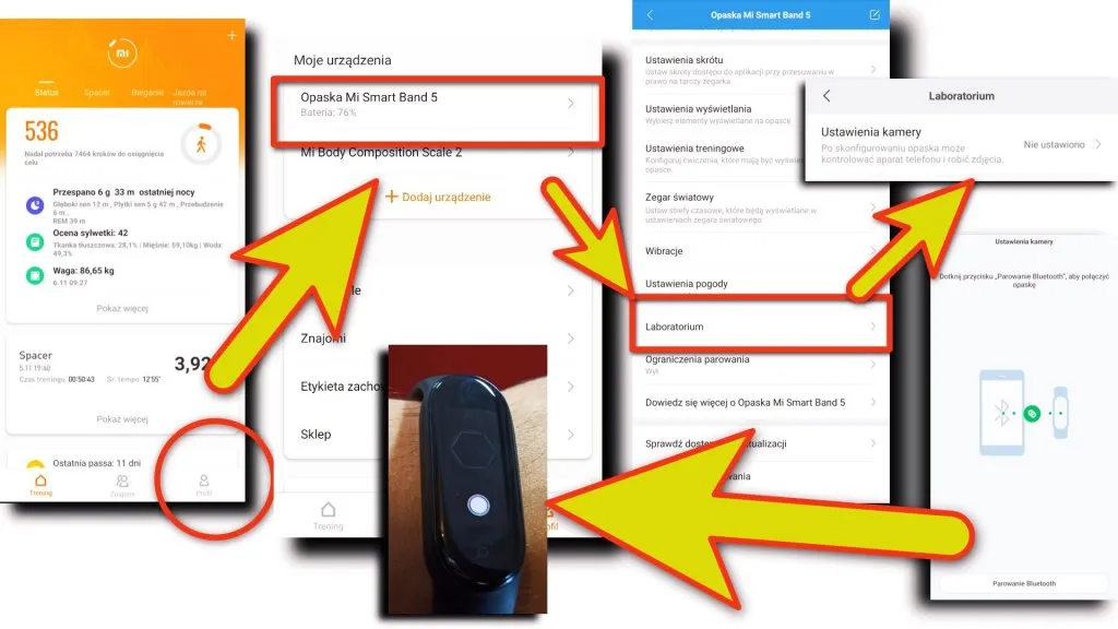 Zdjęcie Mi Band 6 aparat jak włączyć – dlaczego nie ma kamery?