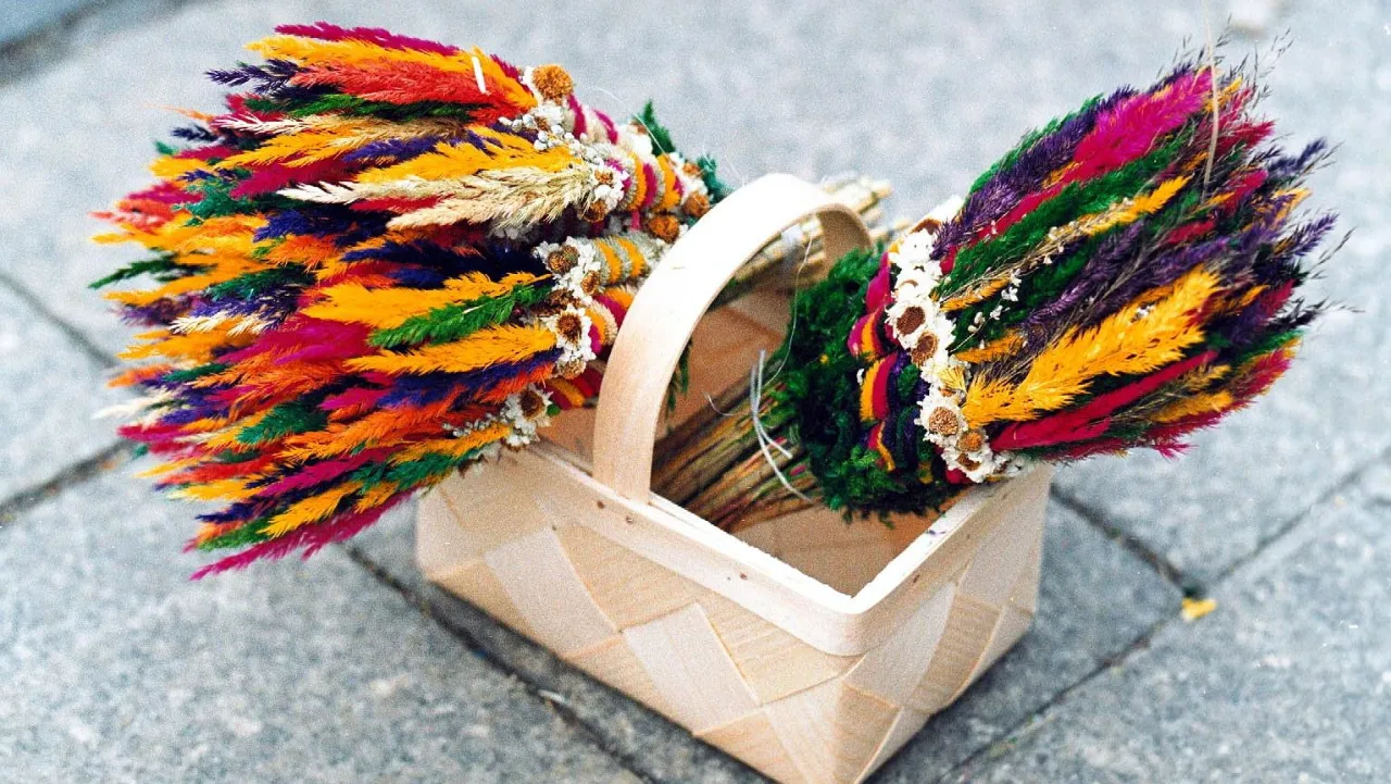 materiały do palmy wielkanocnej diy