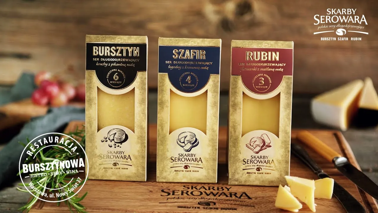 polskie sery długodojrzewające bursztyn szafir