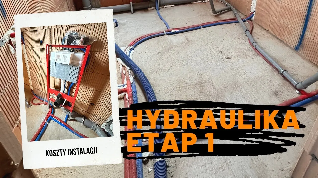 Hydraulik na budowie montujący instalacje