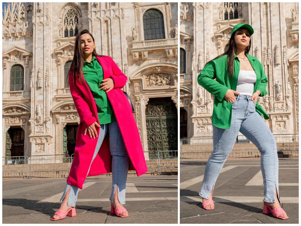 Modne kolory bluz total look