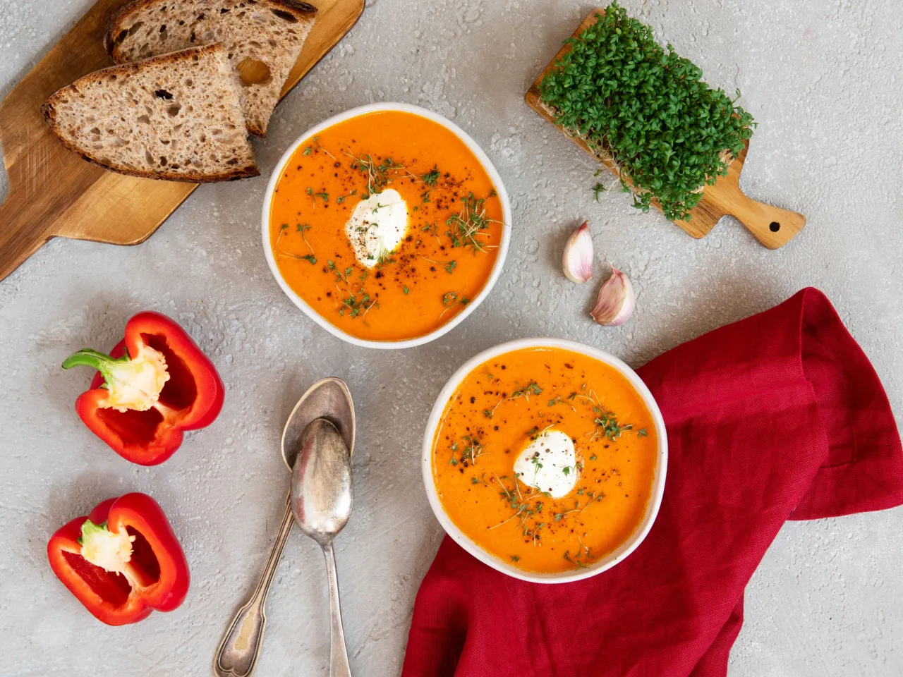 Zubereitungsschritte Paprikasuppe