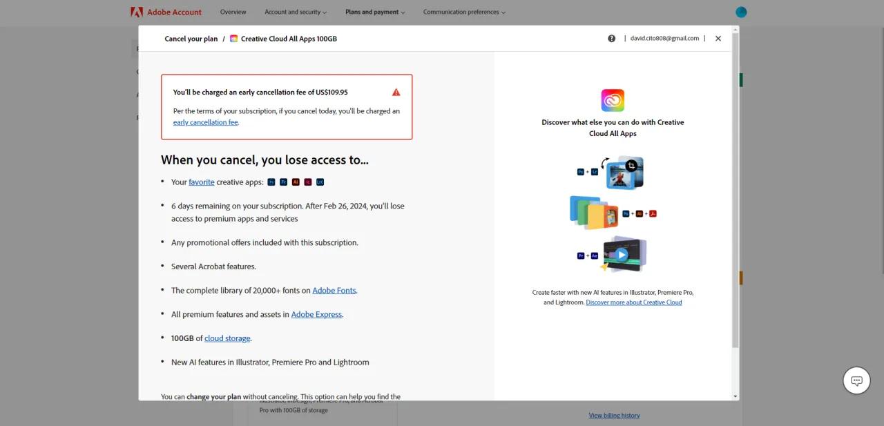Adobe Creative Cloud co się dzieje po anulowaniu