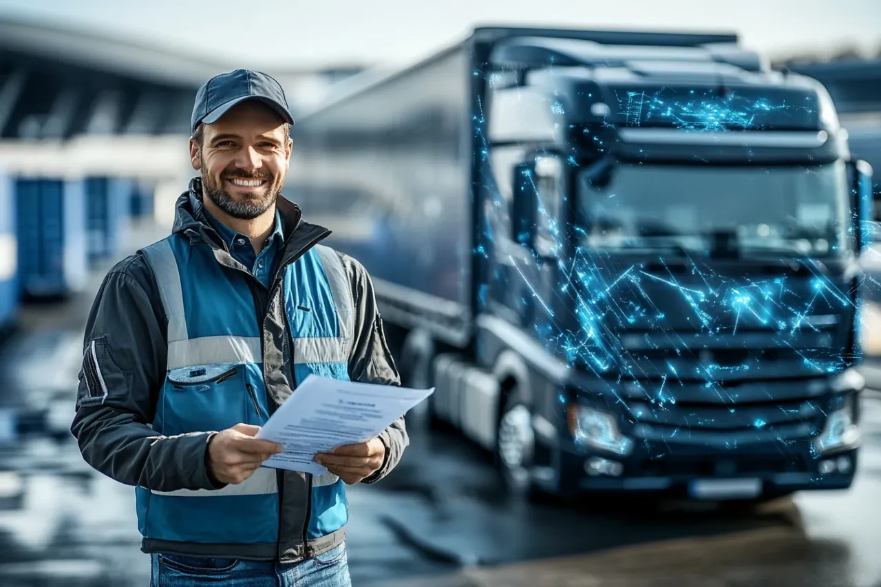 Spedytor używający systemu TMS lub giełdy transportowej