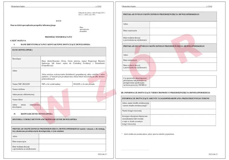 umowa deweloperska dokumenty