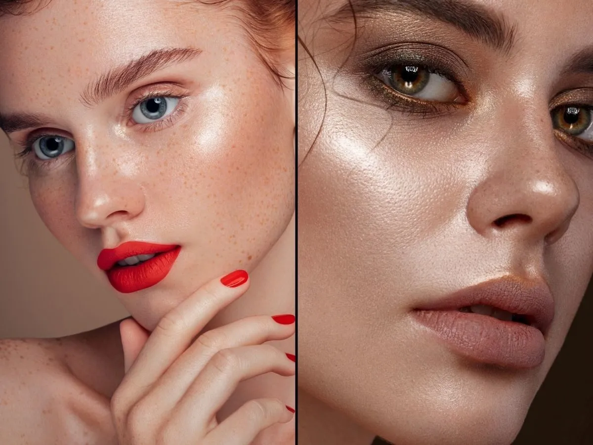 rozświetlacz do jasnej cery efekty