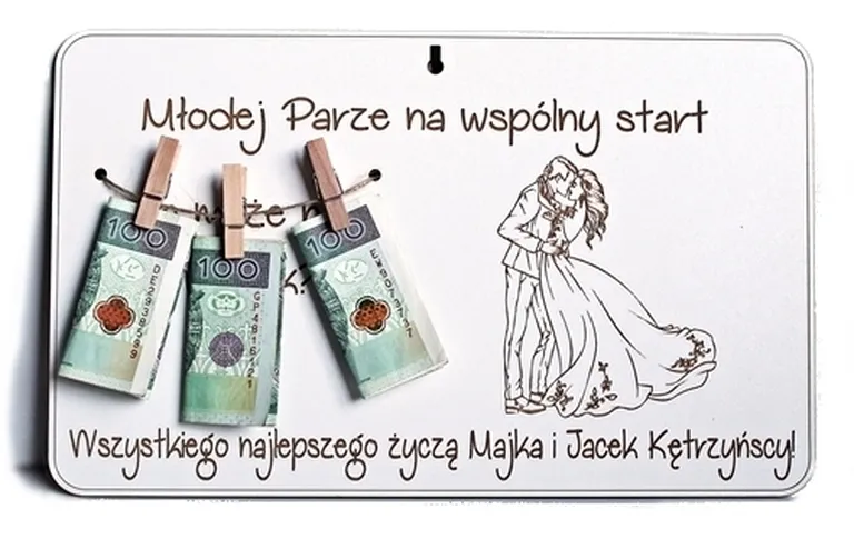 prezent ślubny chrześniak kwoty tabela