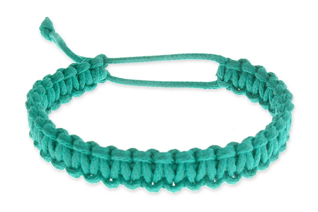 zielona i niebieska bransoletka sznurkowa