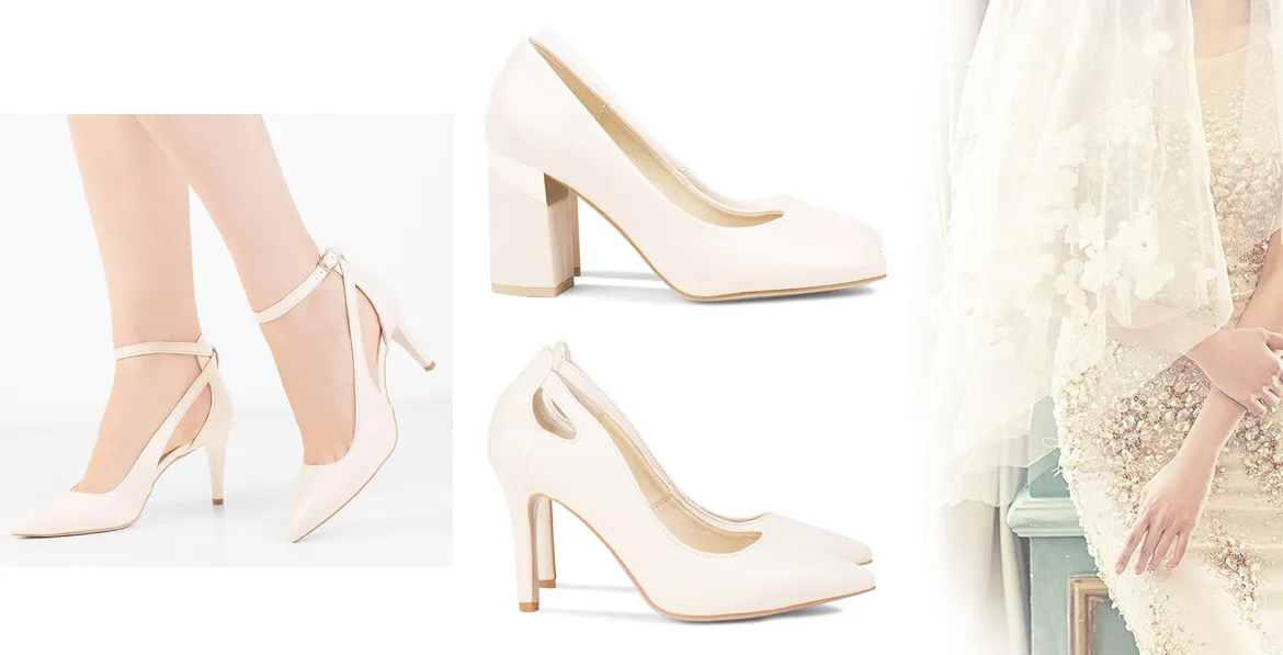buty do sukni ecru stylizacje