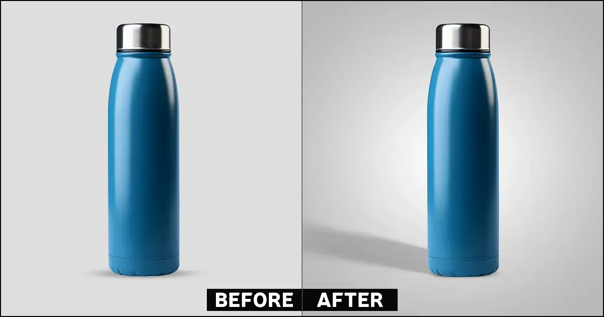 Photoshop obiekt bez cienia vs z cieniem por&oacute;wnanie