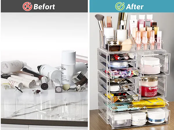 kosmetik organizer materialien vergleich