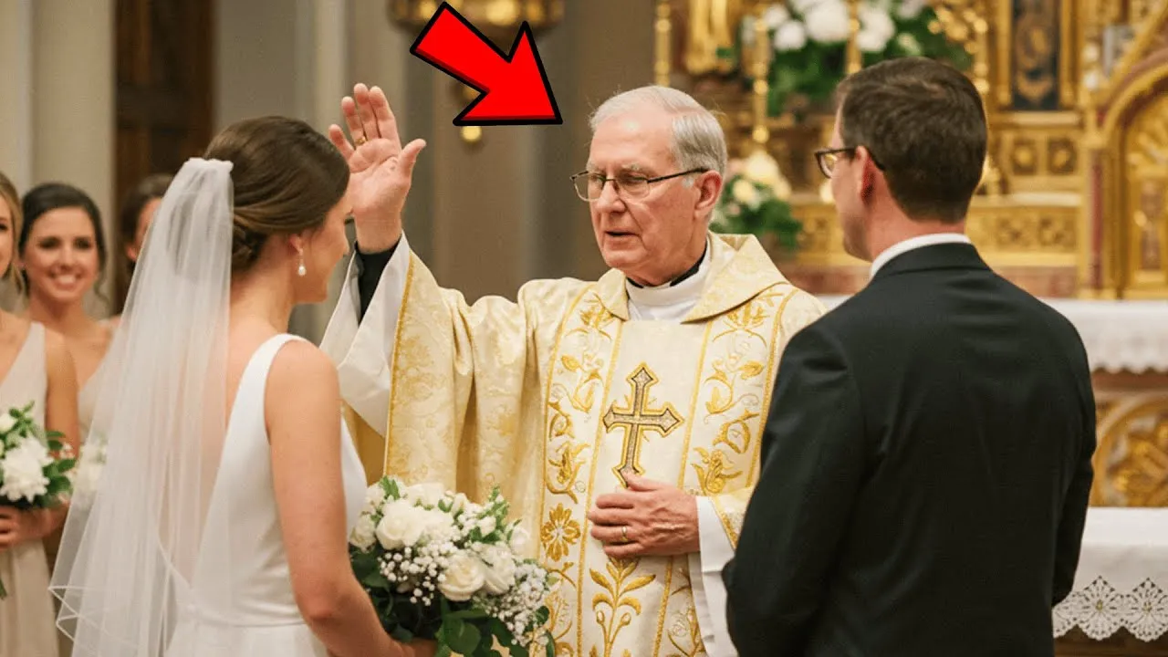 para młoda rozmawiająca z księdzem o kosztach ślubu