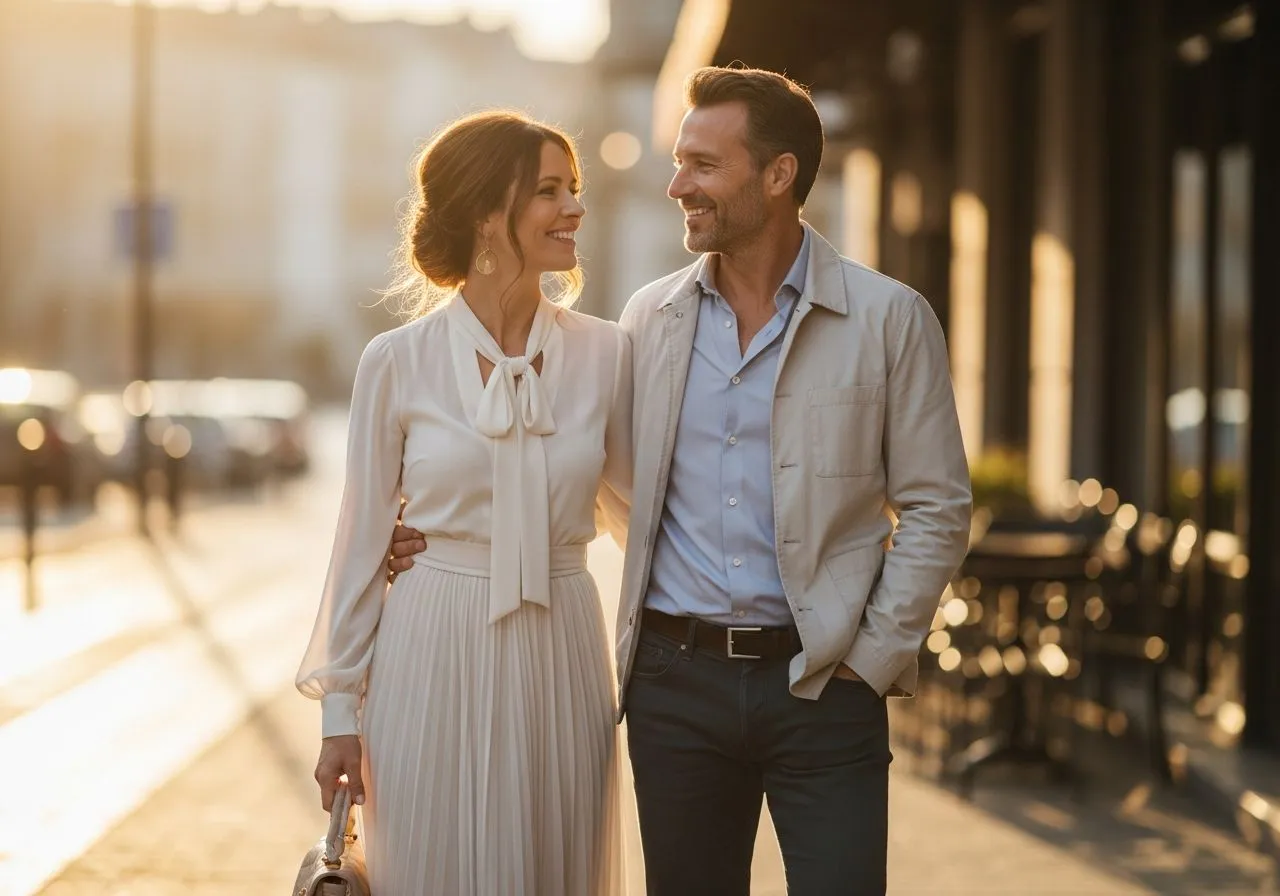 stylizacje na randkę kawa kolacja aktywna po 40