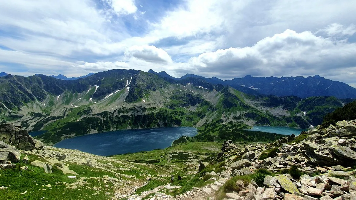 panorama z Małego Koziego Wierchu Dolina Pięciu Staw&oacute;w