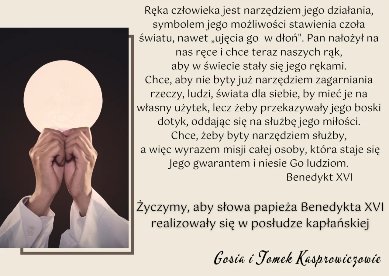 życzenia dla kapłan&oacute;w Wielki Czwartek