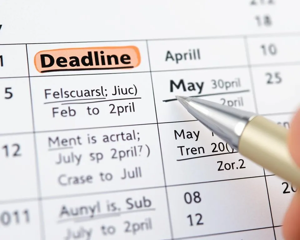 Kalendarz z zaznaczonymi terminami składania oświadczeń majątkowych