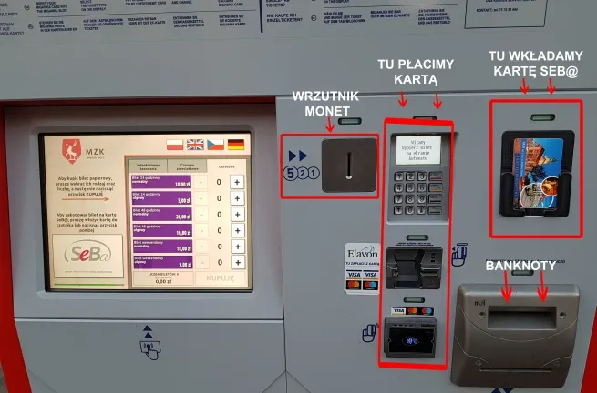 Biletomat mobilny w autobusie MZK Jelenia Góra