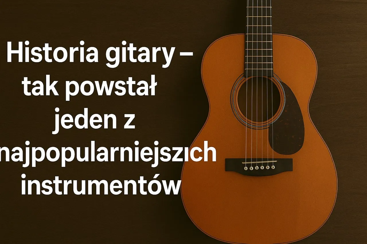 Historia gitary – tak powstał jeden z najpopularniejszych instrumentów. Kto wynalazł gitarę? Obraz przedstawia akustyczną gitarę.