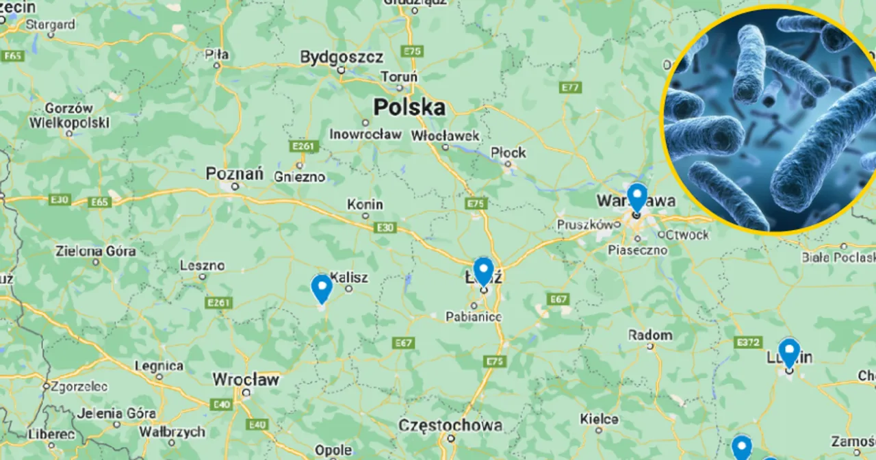 mapa zachorowań legionella polska